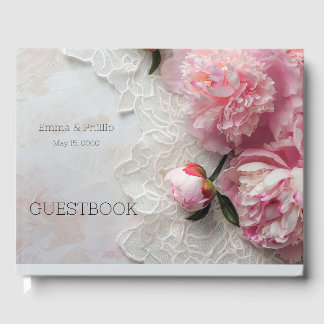 レース上のピンクの牡丹 ゲストブック