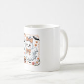 レース不気味幽霊ハロウィーン コーヒーマグカップ (正面右)