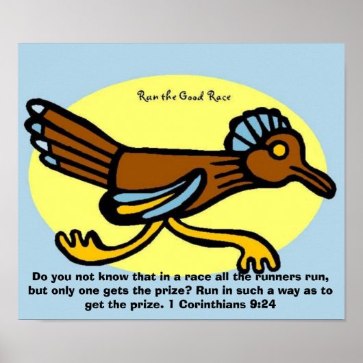 レース中にランナーが全員いるか知らな走い ポスター (正面)