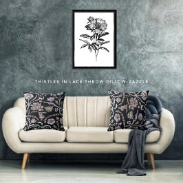 レース中のアザミ クッション