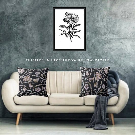 レース中のアザミ クッション