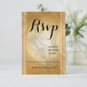 レース付きゴールデンスプカードデザイン 出欠カード (スタンド正面)