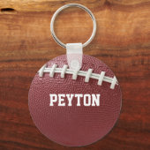 レース付きサッカーのルックパーソナライズされたキーチェーン キーホルダー (裏面)