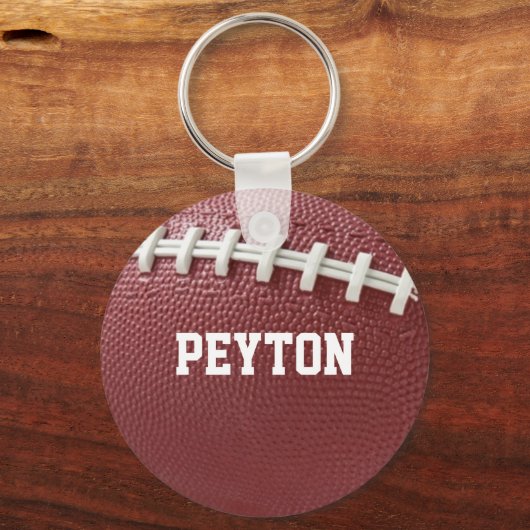 レース付きサッカーのルックパーソナライズされたキーチェーン キーホルダー (裏面)