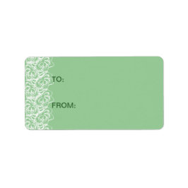 レース付きミントフェイク ラベル
