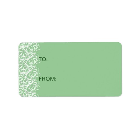 レース付きミントフェイク ラベル (正面)