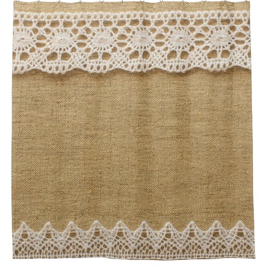 レース付きラップ シャワーカーテン (正面)