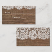 レース付素朴きフェイクウッド プレイスカード (正面/裏面)