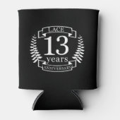 レース伝統的結婚記念日13年 缶クーラー (正面)