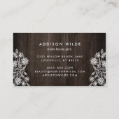 レース及び木材ストリングラモダンイト 名刺 (裏面)