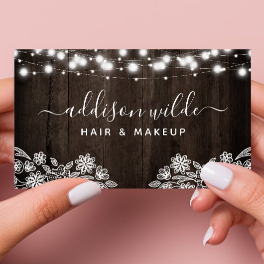 レース及び木材ストリングラモダンイト 名刺