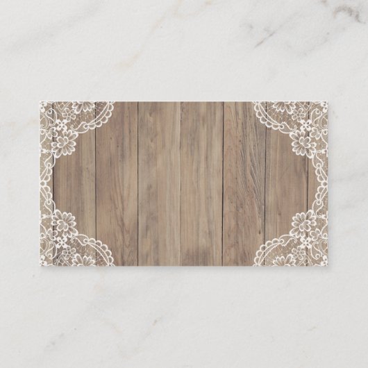 レース古お洒落い納屋の赤ちゃんシャワーが本をもたらす エンクロージャーカード (裏面)