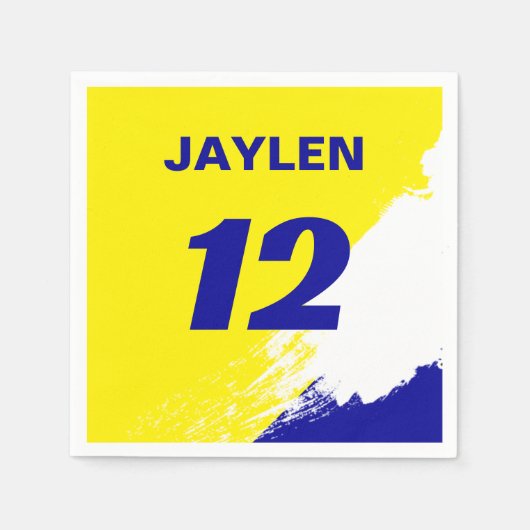 レース名とナンバースポーツ スタンダードカクテルナプキン (正面)