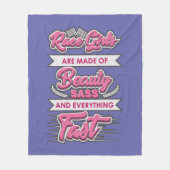 レース女子は美しいとサスで作られる フリースブランケット (正面)