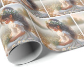 レース姿の可愛い女の子デイジー ラッピングペーパー (ロールコーナー)