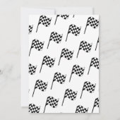 レース市松模様にカーフラッグボーイの誕生日 招待状 (裏面)