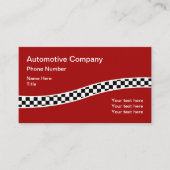 レース市松模様にフラグの背車の景デザイン 名刺 (正面)