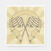 レース市松模様にフラグ紙ナプキンス スタンダードランチョンナプキン (正面)