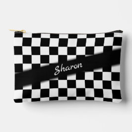 レース市松模様にフラッグ個人 アクセサリーポーチ