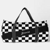 レース市松模様にフラッグ個人 ダッフルバッグ (正面)