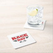 レース市松模様に日旗車レース スクエアペーパーコースター (インサイチュ)