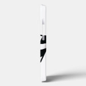 レース市松模様に白黒フラグ名パーソナライズされた Case-Mate iPhoneケース (裏面 / 左)