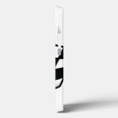 レース市松模様に白黒フラグ名パーソナライズされた Case-Mate iPhoneケース (裏面 / 左)