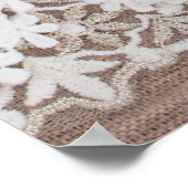 レース布の背景とテクスチャ ポスター (角)