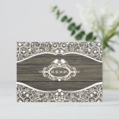 レース愛鳥のつる植物パターンR.S.V.P. 出欠カード (スタンド正面)