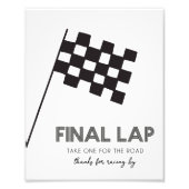 レース感謝していカーパーティー標識でレースを行う場合 フォトプリント            (正面)