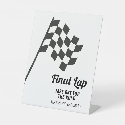 レース感謝していカーパーティー標識でレースを行う場合 台座サイン (正面)