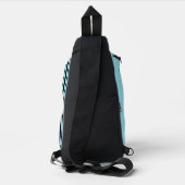 レース改造カー市松模様にバナー – パーソナライズされた スリングバッグ (裏面)