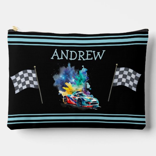 レース改造カー – パーソナライズされた アクセサリーポーチ (正面)