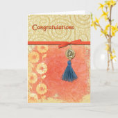 レース旋回おめでとう カード (黄色い花)