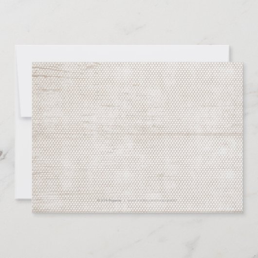 レース木材の素朴な田舎の結婚式は日付を保存 セーブザデート (裏面)