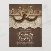 レース木馬靴素朴国の日付を保存 案内ポストカード (正面)