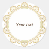 レース枠の円 ラウンドシール (正面)