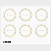 レース枠の円 ラウンドシール (シート)