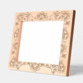 レース柄の花のモチーフの風景サイズ10"x8" レーザー彫刻フレーム (左)