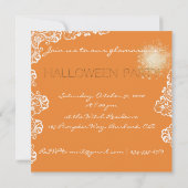 レース模様のハロウのファッションイラストレーション 招待状 (裏面)