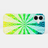 レース模様の太陽の光芒 iPhone 16ケース (裏面横)