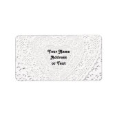 レース模様の生地 ラベル (正面)