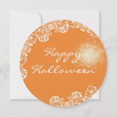 レース模様を持つハロウィーンファッショニスト カード (裏面)