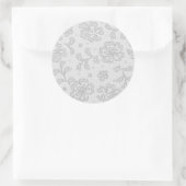 レース模様、花ヴィンテージ1 ラウンドシール (バッグ)