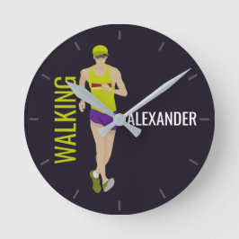 レース歩く ラウンド壁時計