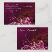 レース渦巻形のラズベリー 名刺 (正面/裏面)