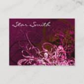 レース渦巻形のラズベリー 名刺 (裏面)