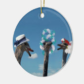 レース熱狂するの帽子の日 セラミックオーナメント (左)