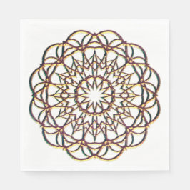 レース状のナプキン金ゴールドデザイン スタンダードランチョンナプキン