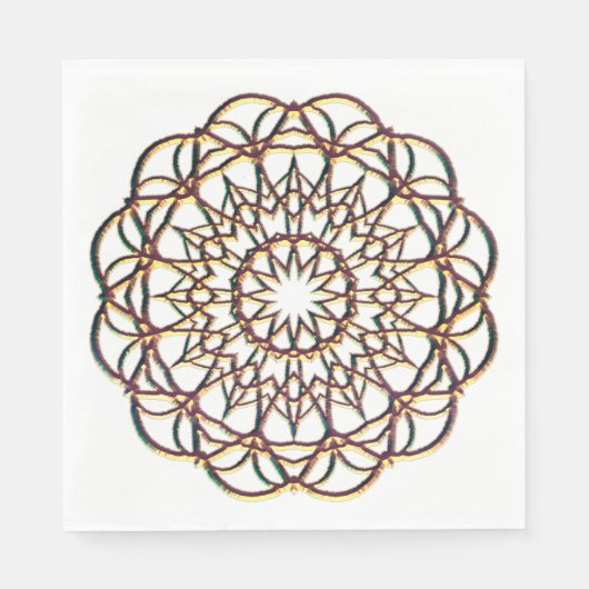 レース状のナプキン金ゴールドデザイン スタンダードランチョンナプキン (正面)